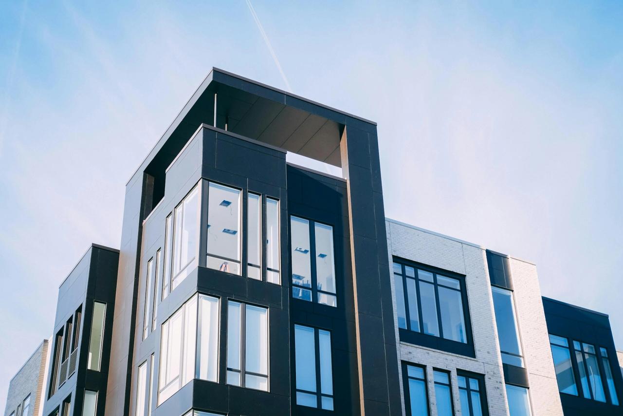 Fachada de un edificio residencial contemporáneo